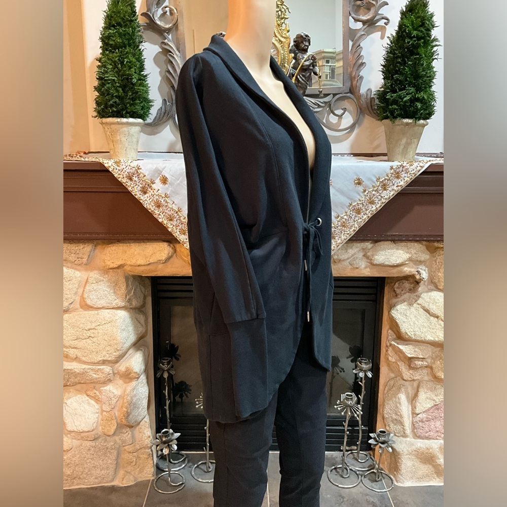 Black Champion cardigan with tie waist - Picture 6 of 8
